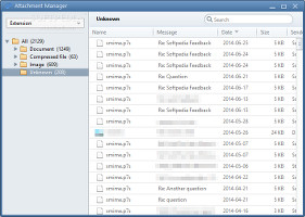 Showing the attachment manager in Foxmail